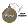 University of Akron Secondary Acrylic Christmas Tree Holiday Ornament - 3 of 4