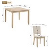 GDFStudio Amelia Farmhouse 5 Piece Square Dining Table with 4 Upholstered Chairs - 3 of 4