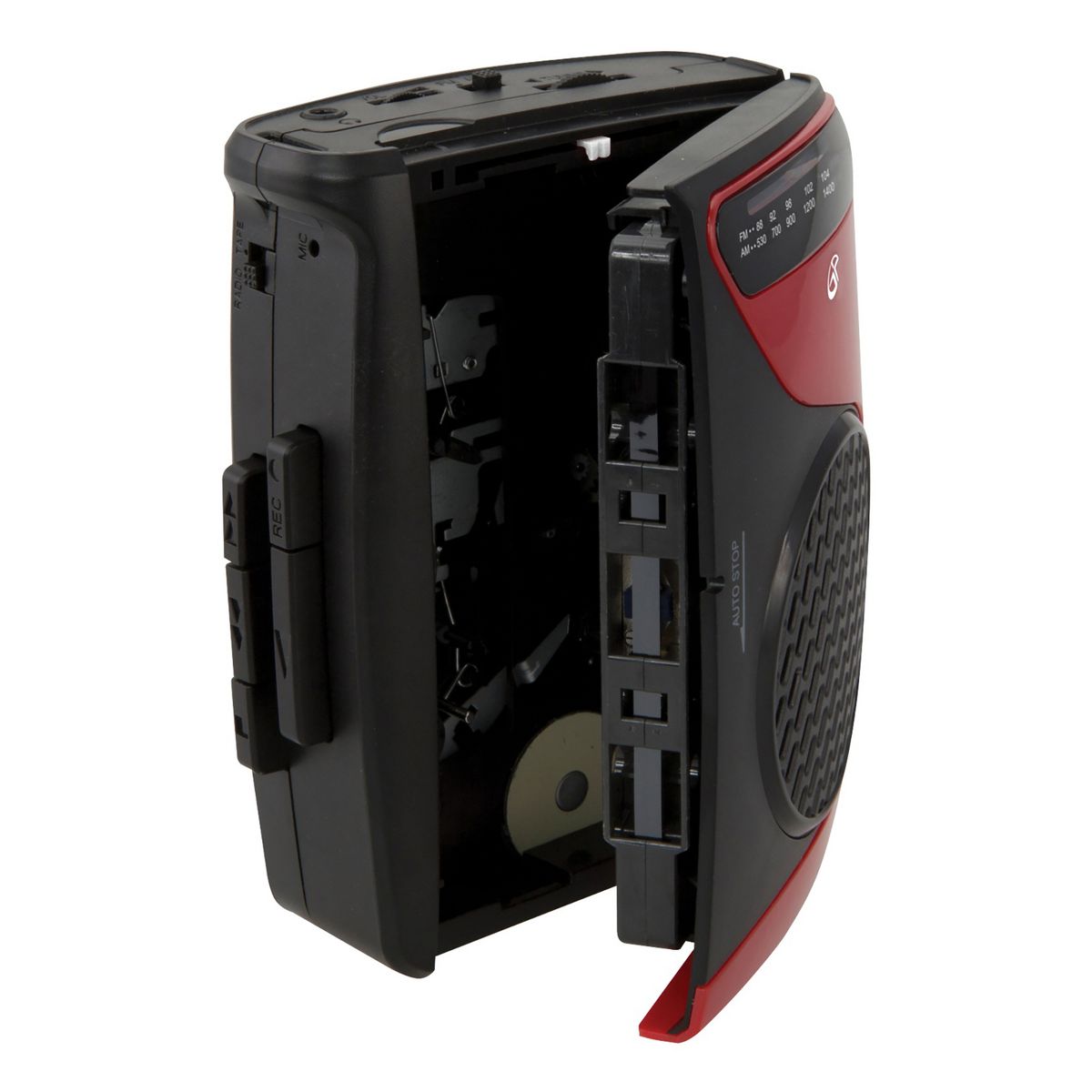 GPX® Portable Cassette Player with AM/FM Radio, Red and Black, CA337B - thumbnail 5