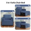 KTMBDW Sofa Bed Chair 3-in-1 Convertible, Lounger Sleeper, Single Recliner for Small Space with Adjustable Backrest, Ink Blue - 4 of 4