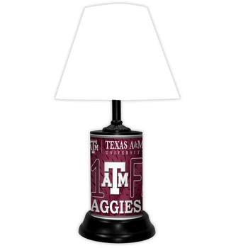 NCAA 18-inch Desk/Table Lamp with Shade, #1 Fan with Team Logo, Texas A&M Aggies