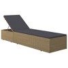 vidaXL Sunlounger Poly Rattan Brown and Dark Gray - 2 of 4