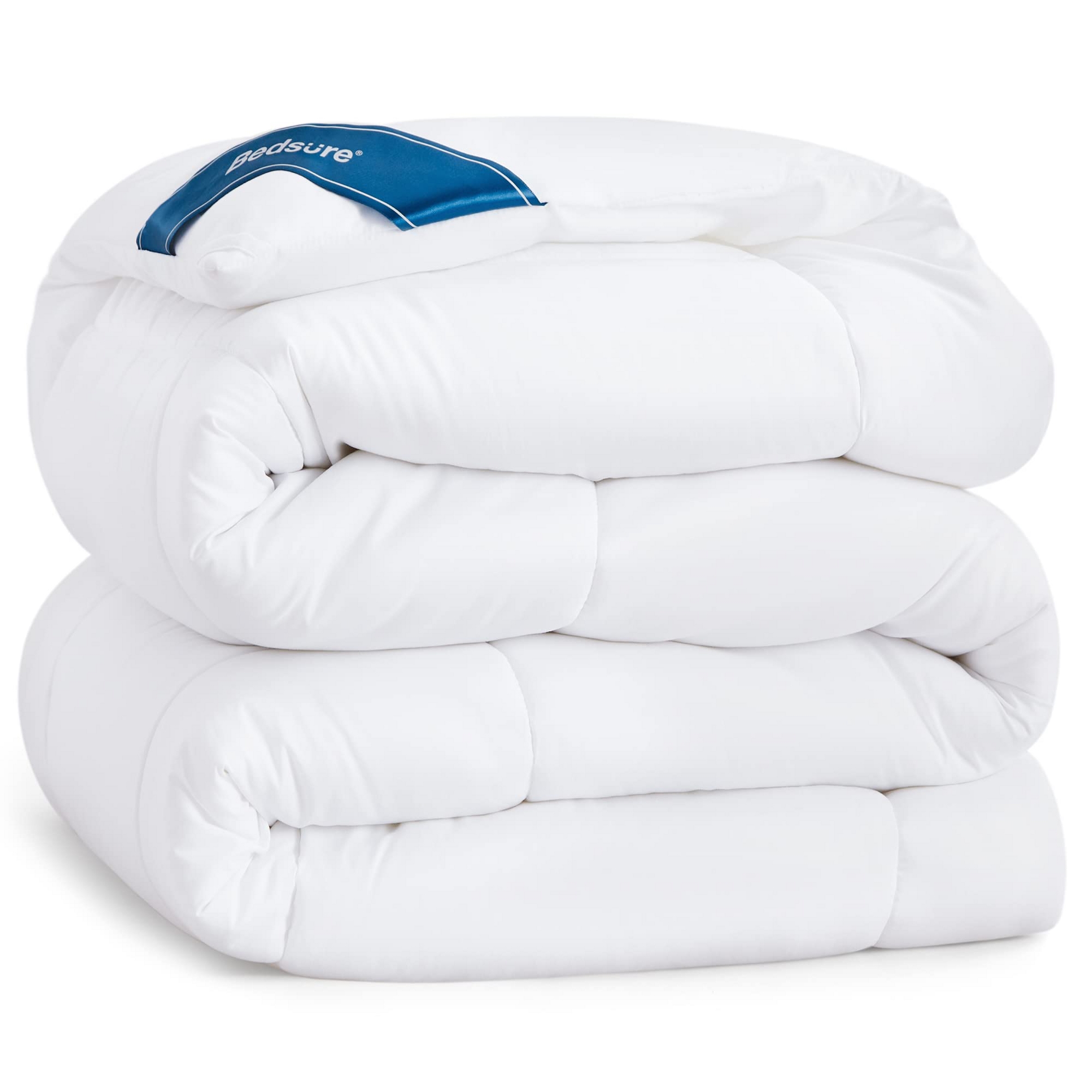Bedsure Comforter Duvet Insert - Quilted Comforters Cal King Size, All Season Duvet, Down Alternative Bedding, with 8 Tabs, Gifts for Women/Men, White