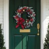 Old World Christmas Decorative Faux Wreath, Red & Gold Aspen, 24in - 2 of 3