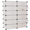 vidaXL Interlocking Shoe Organizer with 12 Compartments White - 2 of 4