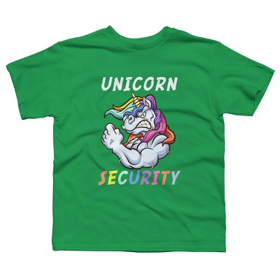 Boy's Design By Humans Halloween Dad Mom Daughter Adult Costume - Unicorn Security By MINHMINH T-Shirt