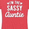 Women's - Instant Message - I'm the Sassy Auntie Short Sleeve Graphic T-Shirt - 2 of 4