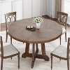 Jojoka Round Dining Table for 4, 47 Inch Wooden Kitchen Table with Sturty Legs, Dining Room Table, Circle Table for Dining Room, Kitchen - 4 of 4