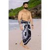 LA LEELA Men's Pareo Sarong Bath Trunk Wraps One Size Navy Blue Q608 - 4 of 4