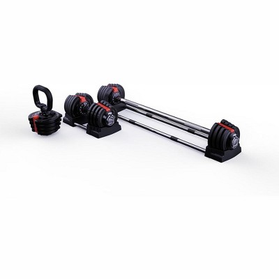 Lifepro 6-in-1 Adjustable Dumbbells - Compact Weight Set from 15Lb to 90Lb for Home Gym, Full Body Workouts, Fitness & Strength Training
