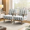 Rinaldo Farmhouse Style Armchair with Romantic Stripes Armchair for Living Room Lounge Bedroom Set of 2| ART OF LIVING DESIGNS - 2 of 4