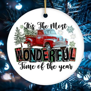 Premium Quality Festive Cheer and Merriment Ceramic Christmas Ornament| OrnamentallyYou - 1 of 4