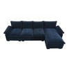 YOOCOZZ Chenille Sectional Sofa with Chaise Lounge, Side Storage Pockets, Armrest Pillows, Double Cushions - 2 of 4