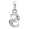 Black Bow Jewelry The Chloe Mini Diamond Accent Initial S Pendant in 14k White Gold - 3 of 4