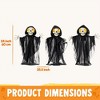 Joyfy 3 Pcs 23" Halloween LED Cute Grim Reaper Yard Stakes Decoration, Path Markers for Halloween Yard Lawn Garden Decor, Haunted House Props - 4 of 4