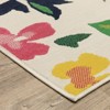 Captiv8e Designs Hilo Bold Floral Ivory Indoor/Outdoor Rug - 3 of 4