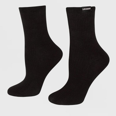 LECHERY Unisex Classic Cotton Blend Woven Tab Socks (1 Pair)