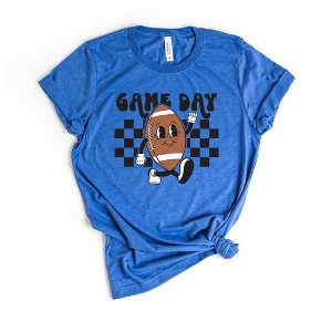 Simply Sage Market Women's Football Game Day Checkered Short Sleeve Graphic Tee - 1 of 2