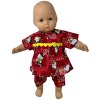 Doll Clothes Superstore Handmade Red Kitten Pajamas for 15–16" Cabbage Patch & Baby Dolls - 3 of 4