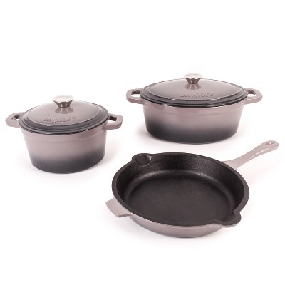 Berghoff Neo 4pc Cast Iron Cookware Set, 5qt. & 8qt. Dutch Ovens, Matching  Lids, Red : Target