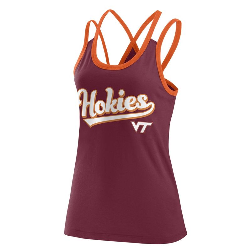 NCAA Virginia Tech Hokies Women&#39;s Two Tone Tank Top, 2 of 4