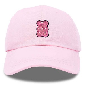 Dalix Pink Gummy Embroidered Cotton Dad Hat Baseball Cap Adjustable Womens - 1 of 4