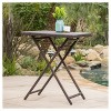 Margarita Square Wicker Bar Table Brown - Christopher Knight Home: Weather-Resistant, Iron Frame Patio Dining - 2 of 4