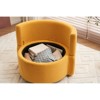 Swivel Accent Chair, 360°Swivel Barrel Chair with Storage, Upholstered Arm Chair with Cushion, Modern Round Chair for Living Room Bedroom - 4 of 4