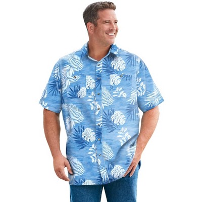 KingSize Men's Big & Tall Short-Sleeve Linen Shirt