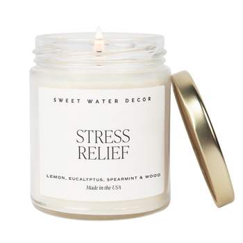 Sweet Water Decor Stress Relief 9oz Clear Jar Soy Candle