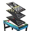 Sunnydaze Indoor Multi-Game Table with Billiards, Push Hockey, Foosball, Ping Pong, Shuffleboard, Chess, Cards, Checkers, Bowling, and Backgammon - image 4 of 4