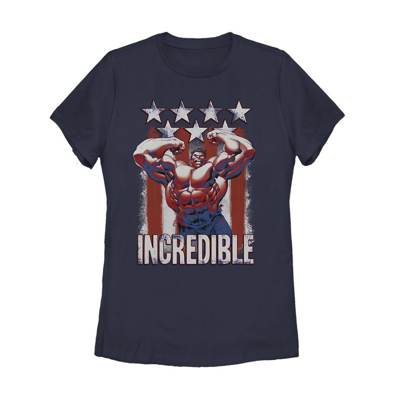 Women's Marvel Fourth of July  Incredible Hulk T-Shirt, 1 of 5