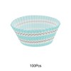 Unique Bargains Disposable Baking Cups Greaseproof Paper Brown Blue Multicolor 1.97"x1.18" 100Pcs - 4 of 4