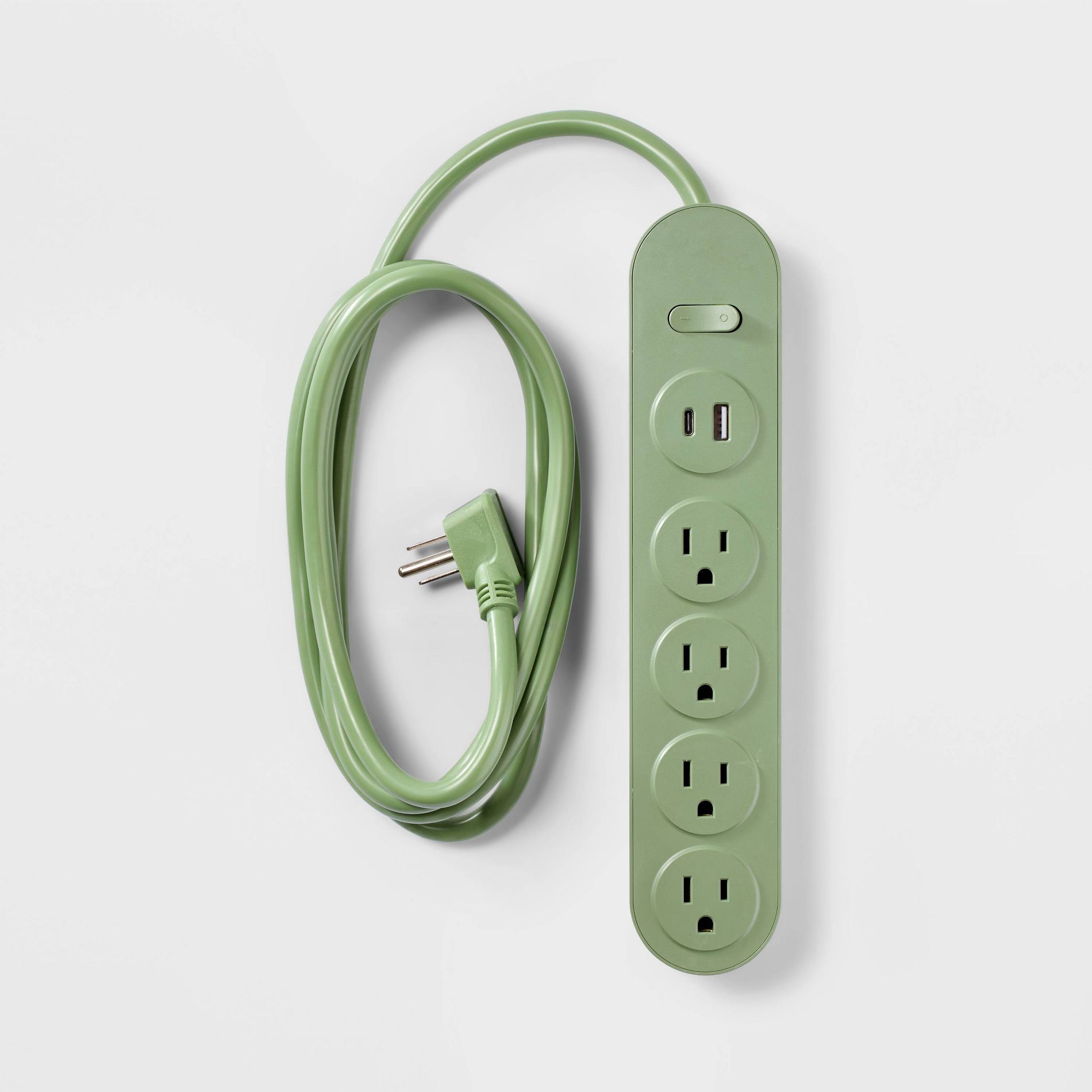 6' 4-Outlet Power Strip Extension Cord with USB and USB-C Ports - heyday™
