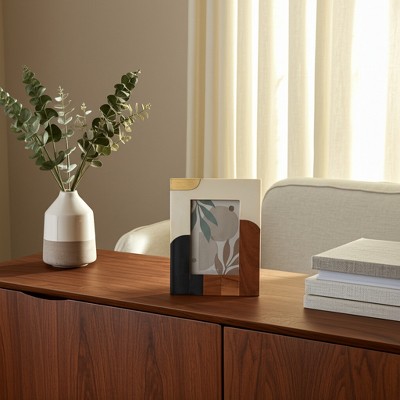 Mid-Century Photo Frame - Contemporary Polyresin Art Deco Decorative Picture Frame - Home or Office Decor - Family Photo Display