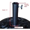 Sapphtopaz Patio Umbrella Market Umbrella with 42 Pound Square Umbrella Base, Push Button Tilt and Crank for Garden, Backyard, Pool - 2 of 4