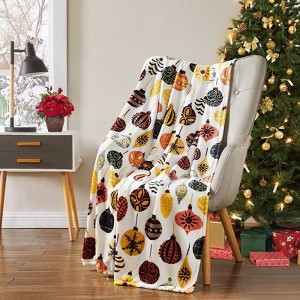 Kate Aurora Christmas Ornaments Oversized Ultra Soft & Plush Throw Accent Blanket - 50 in. W x 70 in. L - 1 of 2