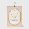14K Gold Dipped Cubic Zirconia Triple Butterfly Station Necklace - Gold - 3 of 4