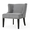 CAVINAS Contemporary Upholstered Accent Chair with Button Tufted Waffle Stitching & Nailhead Trim, Modern Armchair for Living Room, Bedroom - 3 of 4