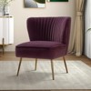 Quentin Velvet Accent Side Chair with Golden Metal Base | Karat Home - 2 of 4