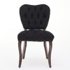 TIRAMISUBEST Vintage French Tufted Dining Chairs Set of 2, Upholstered Kitchen Accent Chairs with Curved Back & Legs - 4 of 4