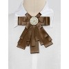Allegra K Women's Pre-tied Pin Brooch Ribbon Beads Party Bowknot Bow Tie - 2 of 4