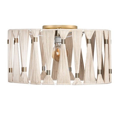 Eglo Lighting Macclenny 1 - Light Flush Mount in  Brushed Brass