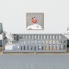 Bellemave Twin Size Floor Bed with Fence, Solid Rubber Wood Montessori Platform Bed with Guardrails for Kids, Low Design, Grey - 4 of 4