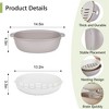 VECELO 2 In 1 Colander Strainer with Bowl Set, Fruit Vegetable Washing Colanders & Food Strainers, Double Layer Colander for Kitchen, Gray - 3 of 4