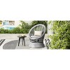 Okak 360° Swivel Egg Chairs PE Rattan Patio Accent Chairs,Set of 1,Sleek&Modern 27.6" Lounge Chair for Poolside&Backyard,Outdoor Seating,Silver - 4 of 4