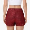 Anna-Kaci Women's Sequin Shorts Elastic Waist Sparkly Party Bottoms with Pockets - 4 of 4