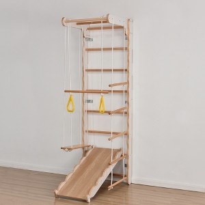 Swedish Climbing Wall for Kids,Jungle Gym for Toddlers,Indoor Playground Climbing Toys Climber Playset with Slide Climber with Swing& Swinging Rings - 1 of 4