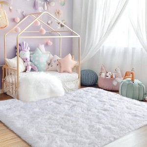 Super Soft Shaggy Rugs Fluffy Carpet, Modern Plush Area Rug for Living Room Bedroom Kids Room - 1 of 4