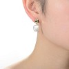 Guili Sterling Silver Gold Plated Dangling Earrings with Freshwater Pearls, an exquisite and refined choice for your personal collection. - 3 of 3